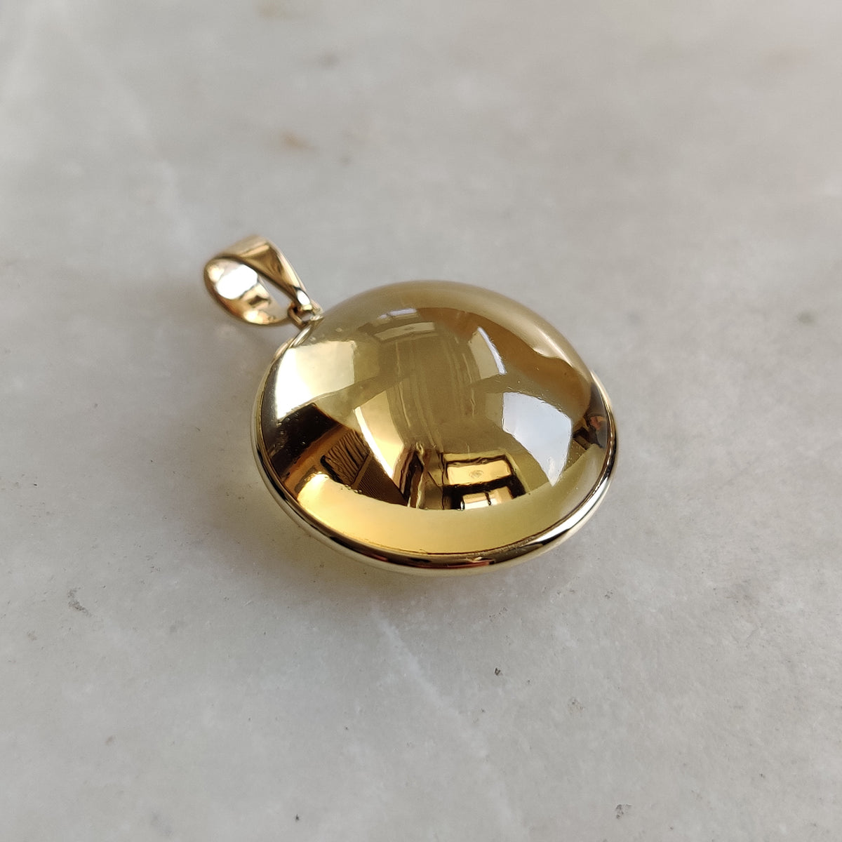 Natural Citrine Pendant, 14K Solid Yellow Gold Bezel, November Birthstone