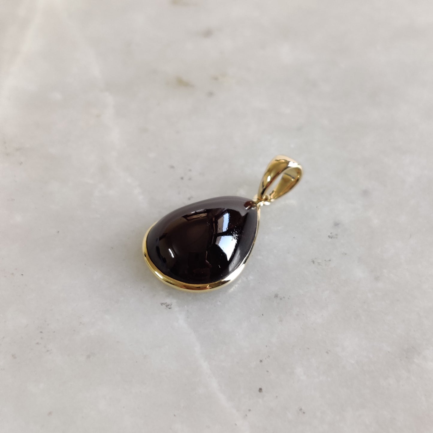 Natural Garnet Pendant, 14K Solid Gold Garnet Pendant, Solid Gold Pendant Necklace, January Birthstone, Christmas Gift, Garnet Jewelry