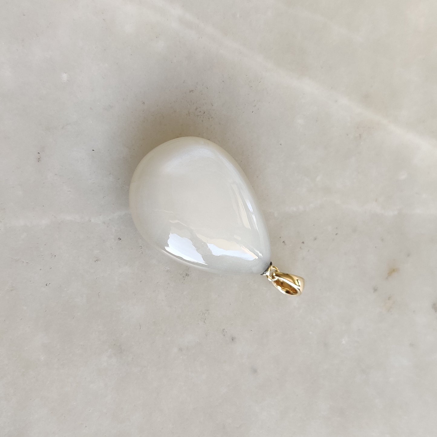 Natural White Moonstone Pendant, 14K Solid Yellow Gold Moonstone Pendant, June Birthstone, White Moonstone Jewelry, Christmas Present