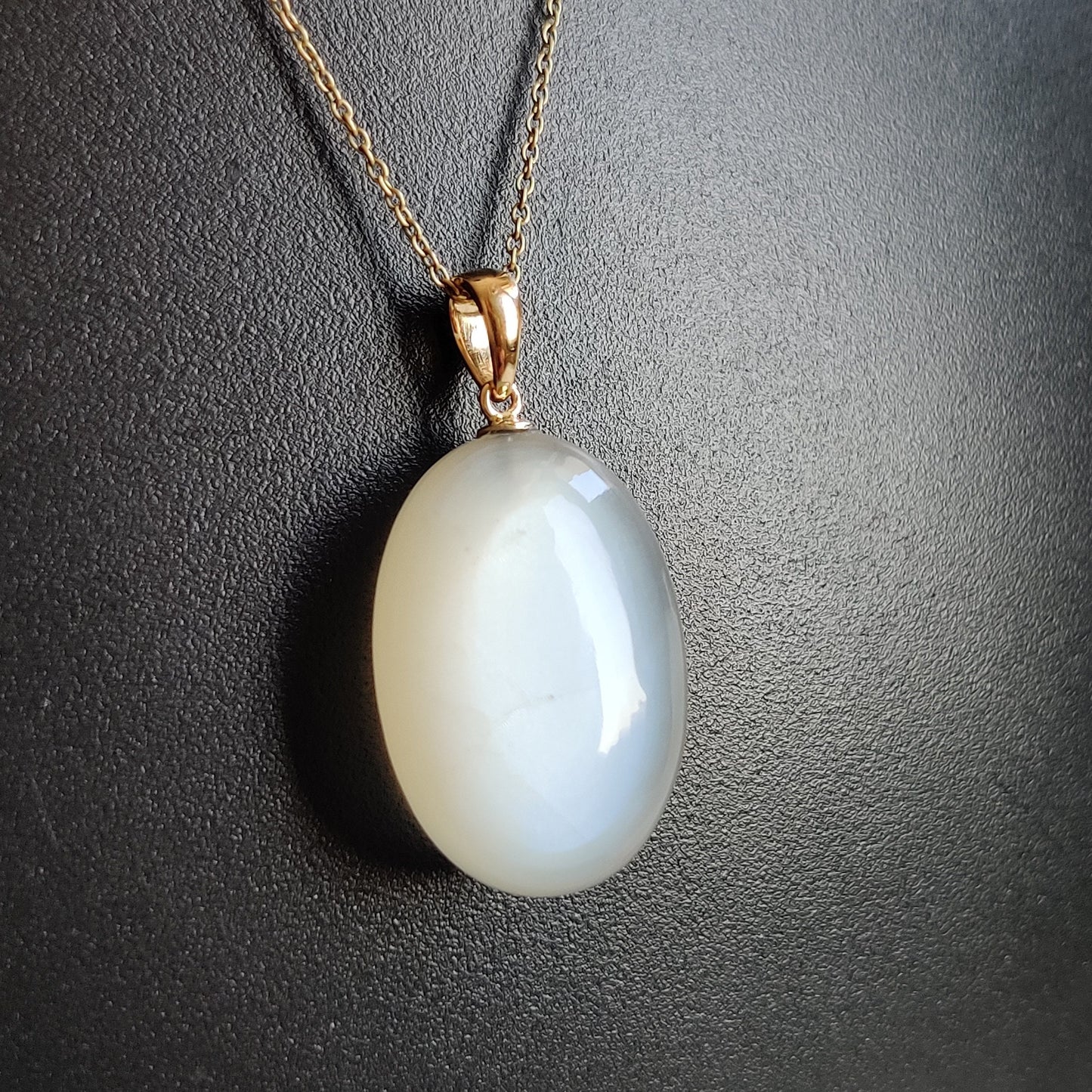 Natural White Moonstone Pendant, 14K Solid Yellow Gold White Moonstone Pendant, June Birthstone Pendant, Christmas Gift, Moonstone Jewelry