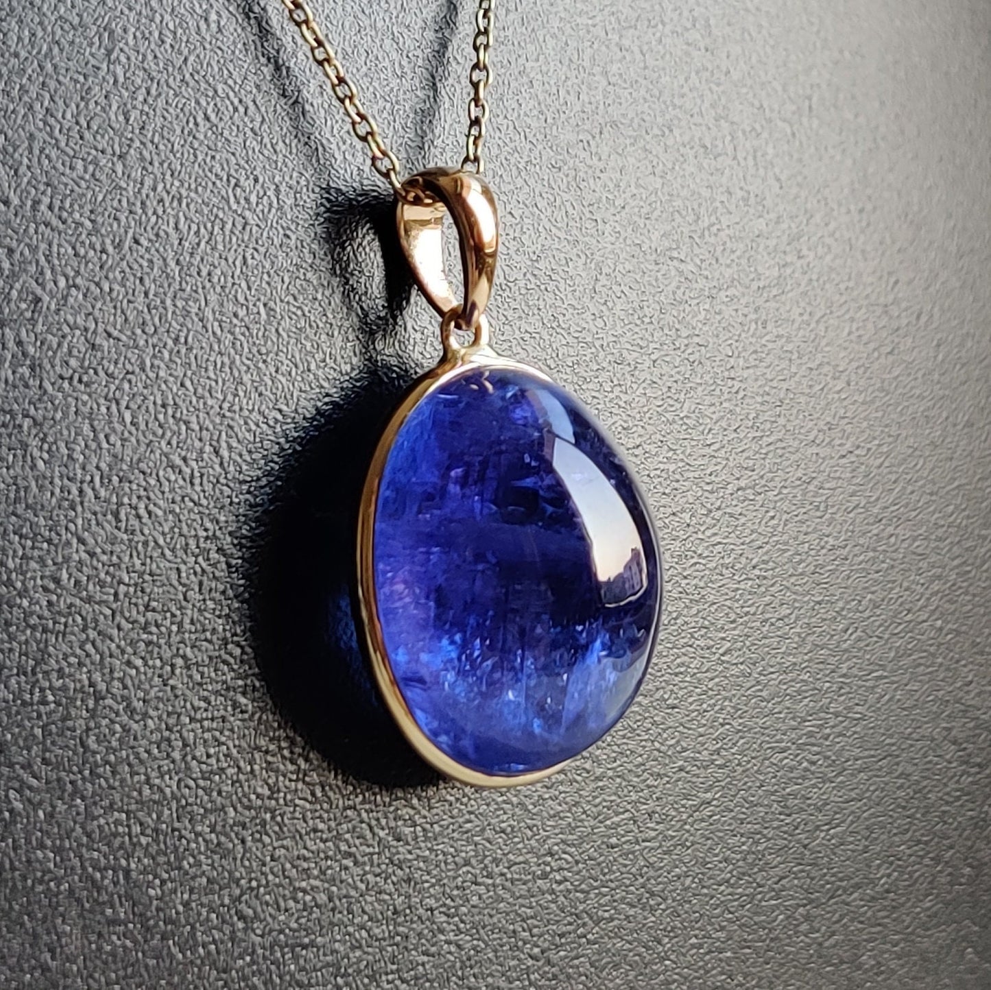 Natural Tanzanite Pendant, 14K Solid Gold Tanzanite Pendant, Yellow Gold Necklace Pendant, Tanzanite Jewelry, December Birthstone