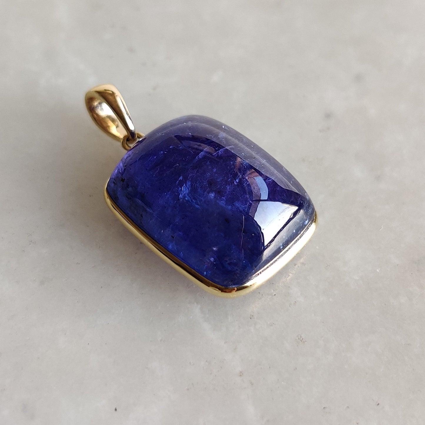 Natural Tanzanite Pendant, 14K Solid Yellow Gold Tanzanite Pendant, Tanzanite Jewelry, December Birthstone Pendant, Christmas Present