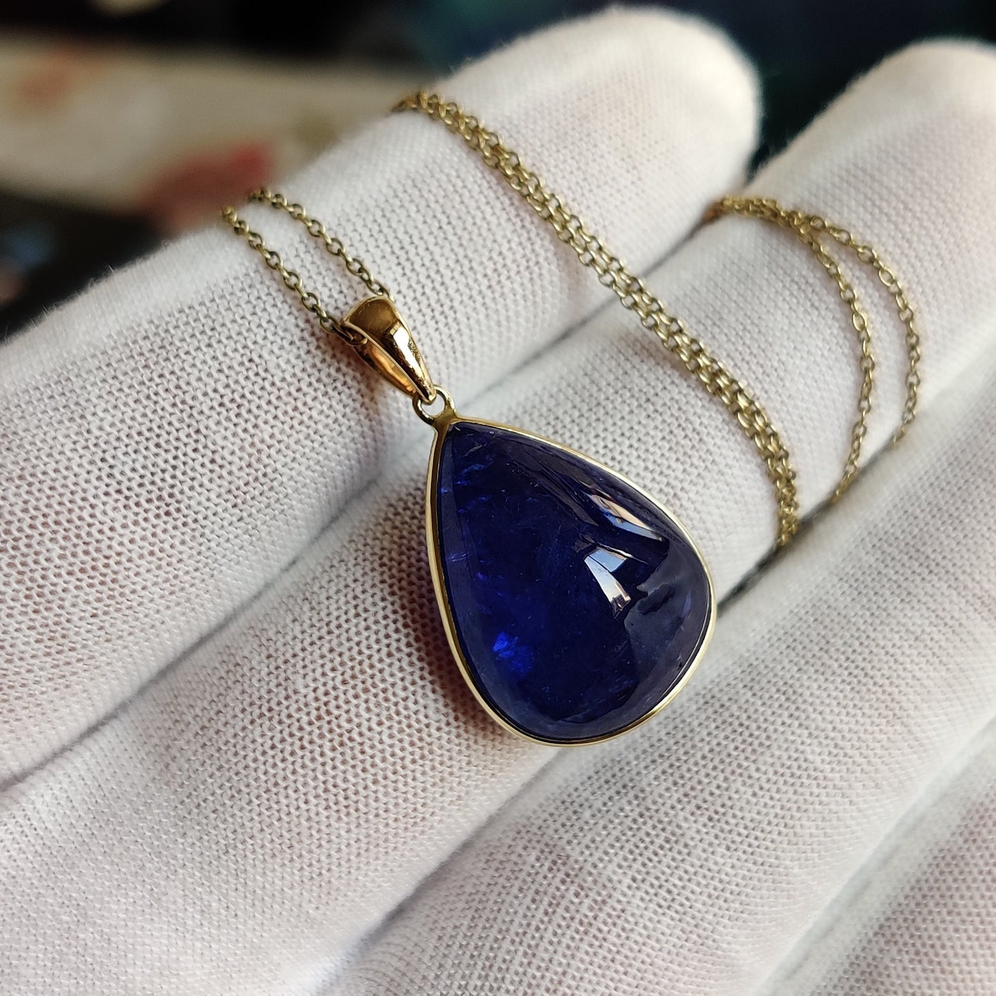 Natural Tanzanite Pendant, 14K Solid Yellow Gold Tanzanite Pendant, Tanzanite Jewelry, December Birthstone Pendant, Christmas Present