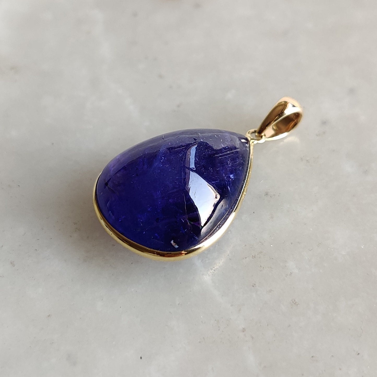 Natural Tanzanite Pendant, 14K Solid Yellow Gold Tanzanite Pendant, Tanzanite Jewelry, December Birthstone Pendant, Christmas Present