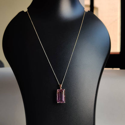 Natural Ametrine Pendant, 14K Solid Yellow Gold Ametrine Pendant, February & November Birthstone, Christmas Present, Ametrine Jewelry