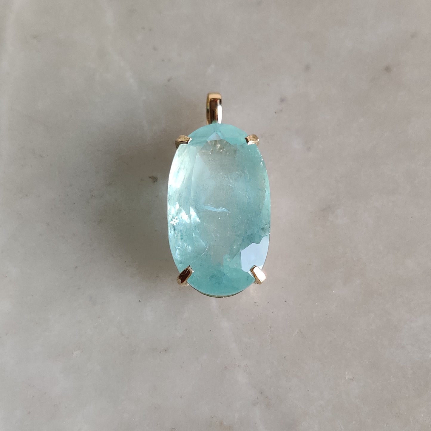 Natural Aquamarine Pendant, 14K Solid Gold Aquamarine Pendant, Solid Gold Pendant Necklace, March Birthstone, Dainty Pendent, Christmas Gift