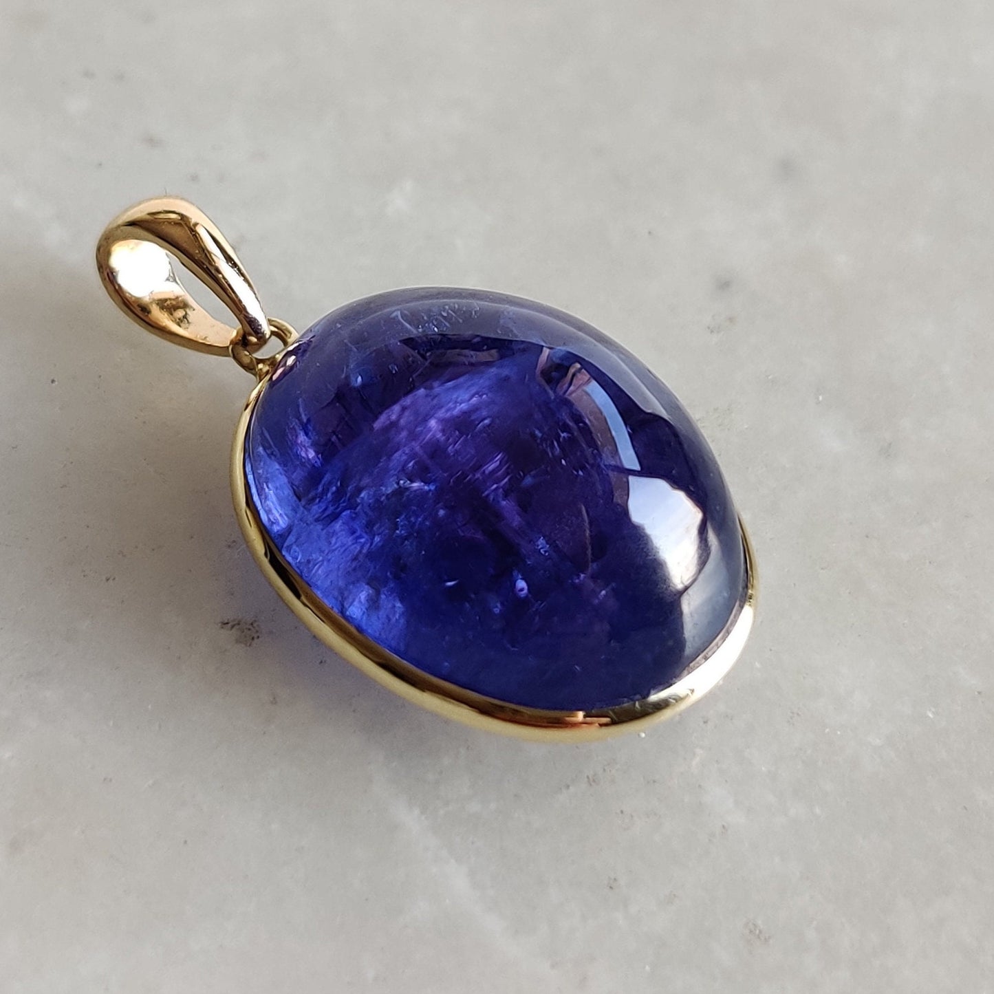 Natural Tanzanite Pendant, 14K Solid Gold Tanzanite Pendant, Yellow Gold Necklace Pendant, Tanzanite Jewelry, December Birthstone