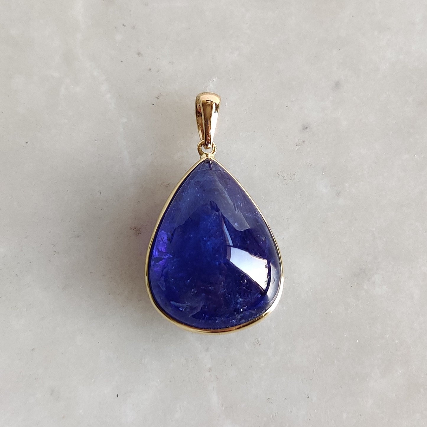 Natural Tanzanite Pendant, 14K Solid Yellow Gold Tanzanite Pendant, Tanzanite Jewelry, December Birthstone Pendant, Christmas Present