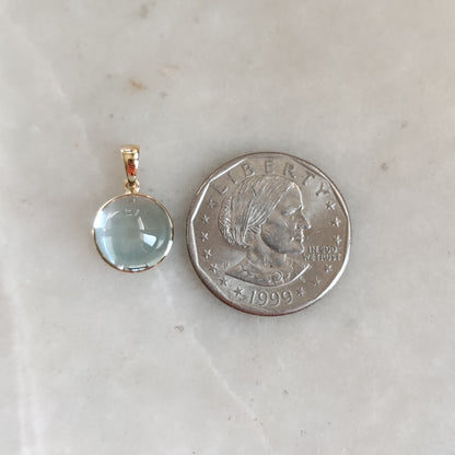 Natural Sky Blue Topaz Pendant, 14K Solid Gold Sky Blue Topaz Pendant, Solid Gold Pendant Necklace, December Birthstone, Christmas Present