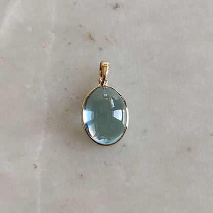 Natural Sky Blue Topaz Pendant, 14K Solid Yellow Gold Blue Topaz Pendant, Bezel Pendant, December Birthstone, Christmas Gift, Topaz Jewelry