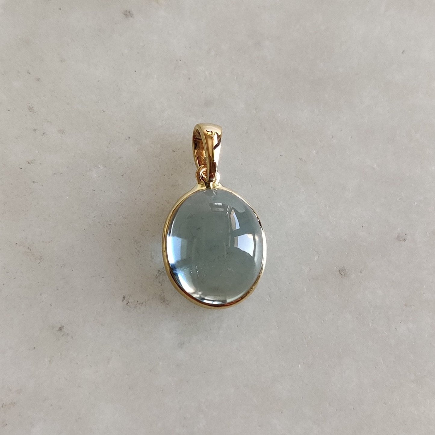 Natural Sky Blue Topaz Pendant, 14K Solid Yellow Gold Sky Blue Topaz Pendant, Bezel Pendant, December Birthstone, Christmas Present