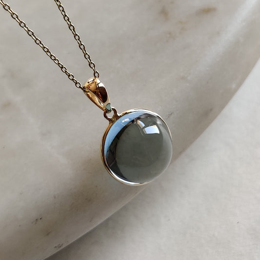 Natural Sky Blue Topaz Pendant, 14K Solid Gold Sky Blue Topaz Pendant, Solid Gold Bezel Pendant, December Birthstone, Christmas Gift