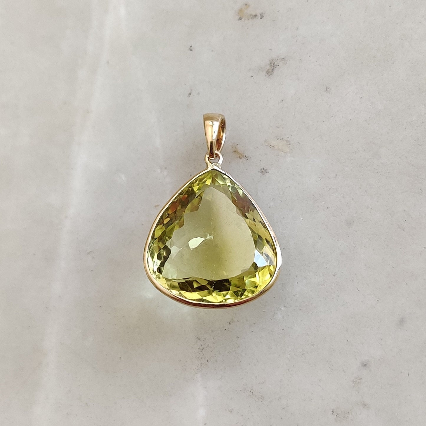 Natural Lemon Topaz Pendant, 14K Solid Yellow Gold Lemon Topaz Pendant, November Birthstone Pendant, Topaz Jewelry, Christmas Present