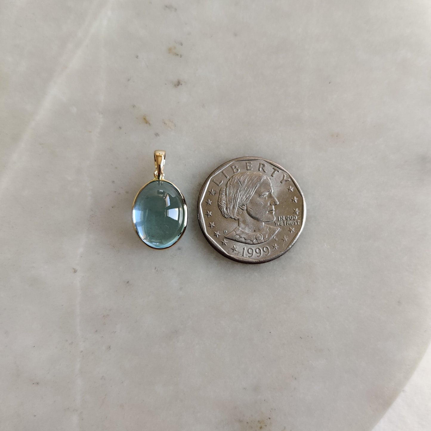 Natural Sky Blue Topaz Pendant, 14K Solid Yellow Gold Blue Topaz Pendant, Bezel Pendant, December Birthstone, Christmas Gift, Topaz Jewelry