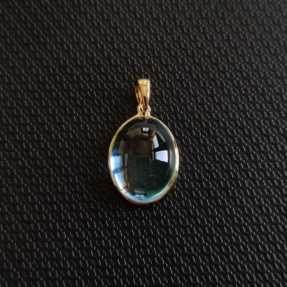 Natural Sky Blue Topaz Pendant, 14K Solid Yellow Gold Blue Topaz Pendant, Bezel Pendant, December Birthstone, Christmas Gift, Topaz Jewelry