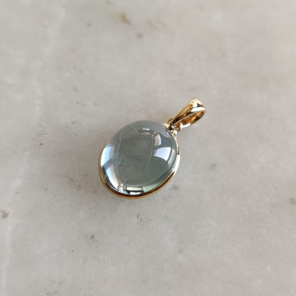 Natural Sky Blue Topaz Pendant, 14K Solid Yellow Gold Sky Blue Topaz Pendant, Bezel Pendant, December Birthstone, Christmas Present