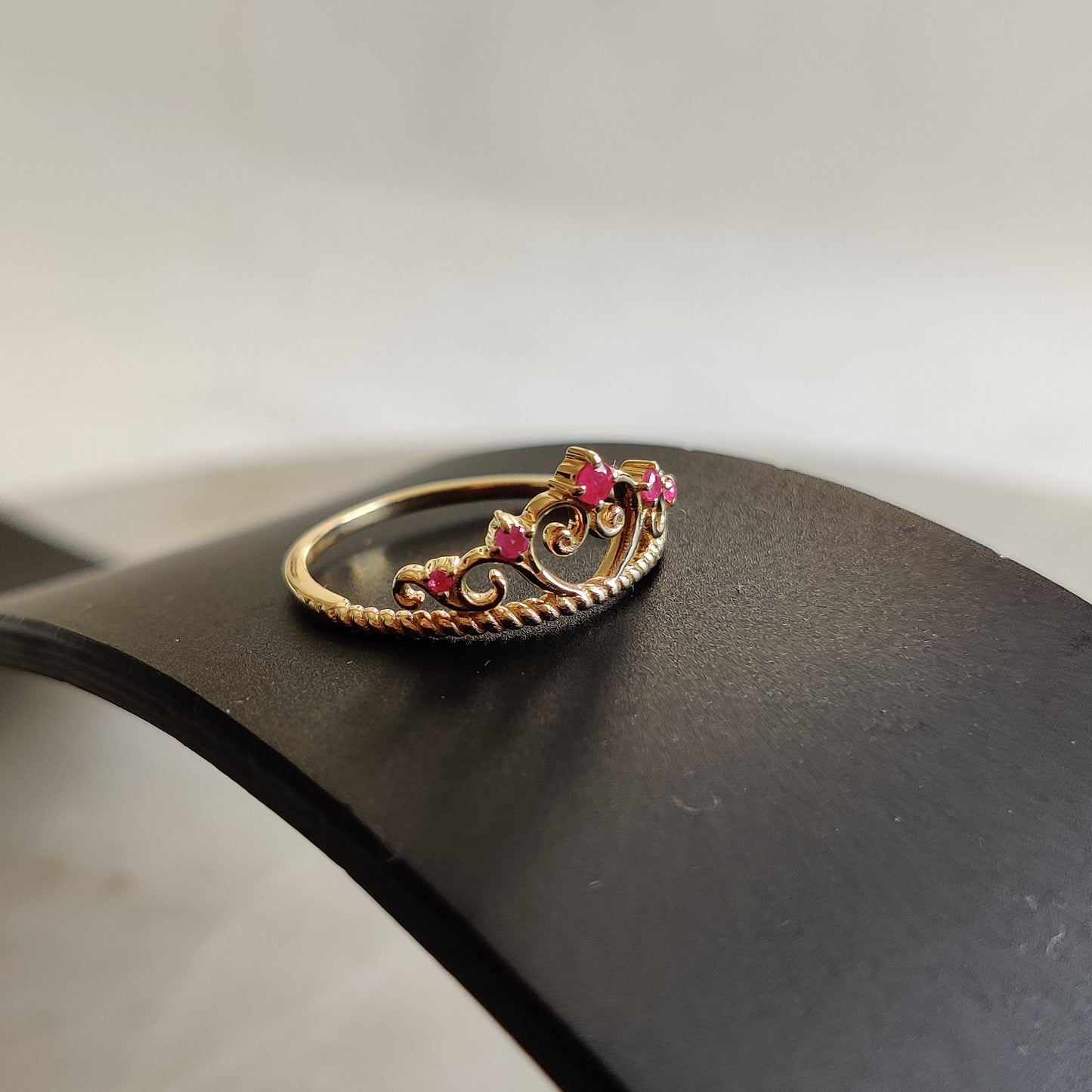 Natural Ruby Ring, 14K Solid Gold Ring, 14k Gold Ruby Ring, July Birthstone, Gift For Her, Birthday Present, Ruby Crown Ring