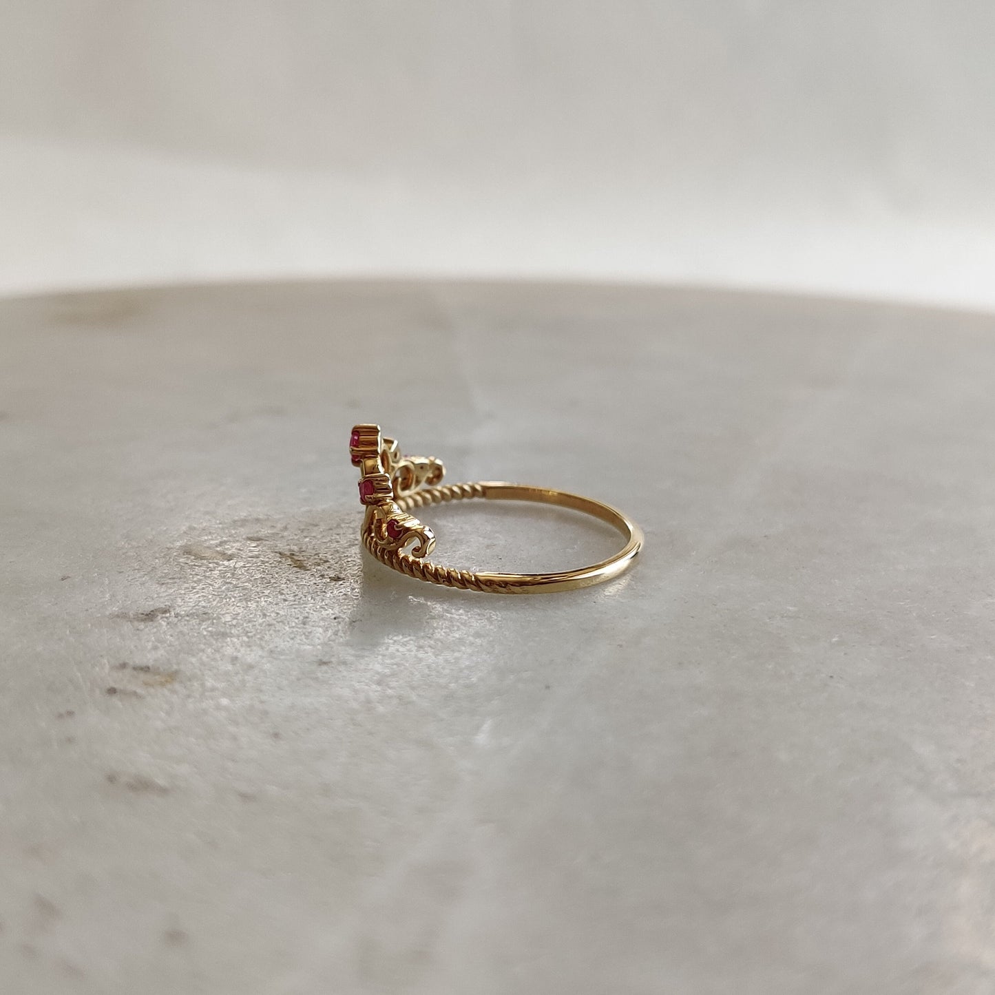 Natural Ruby Ring, 14K Solid Gold Ring, 14k Gold Ruby Ring, July Birthstone, Gift For Her, Birthday Present, Ruby Crown Ring