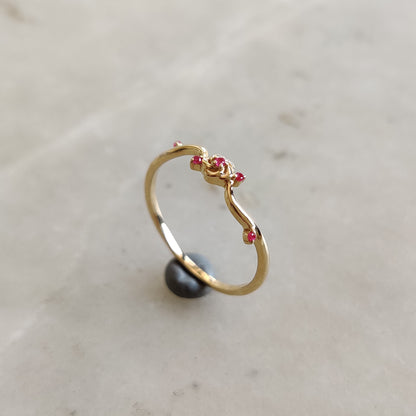 Natural Ruby Ring, 14K Solid Gold Ring, 14k Gold Ruby Ring, July Birthstone, Christmas Gift, Dainty Ring, Statement Ring, Ruby Jewelry