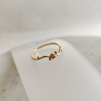 Natural Ruby Ring, 14K Solid Gold Ring, 14k Gold Ruby Ring, July Birthstone, Christmas Gift, Dainty Ring, Statement Ring, Ruby Jewelry