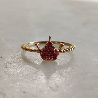 Natural Ruby Ring, 14K Solid Gold Ring, 14k Gold Ruby Ring, July Birthstone, Christmas Present, Dainty Ring, Statement Ring, Ruby Jewelry