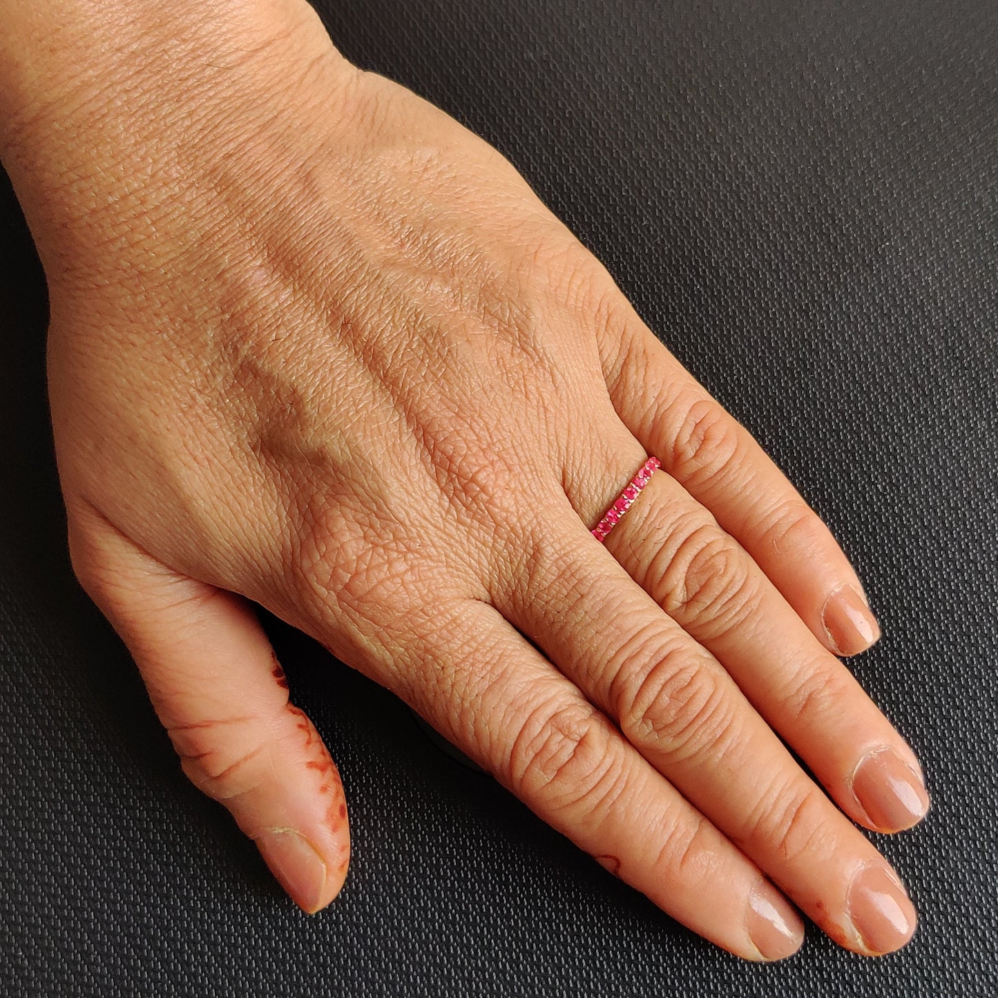 Natural Ruby Ring, 14K Solid Yellow Gold Ruby Ring, July Birthstone Ring, Anniversary Present, Dainty Ring, Ruby Jewelry