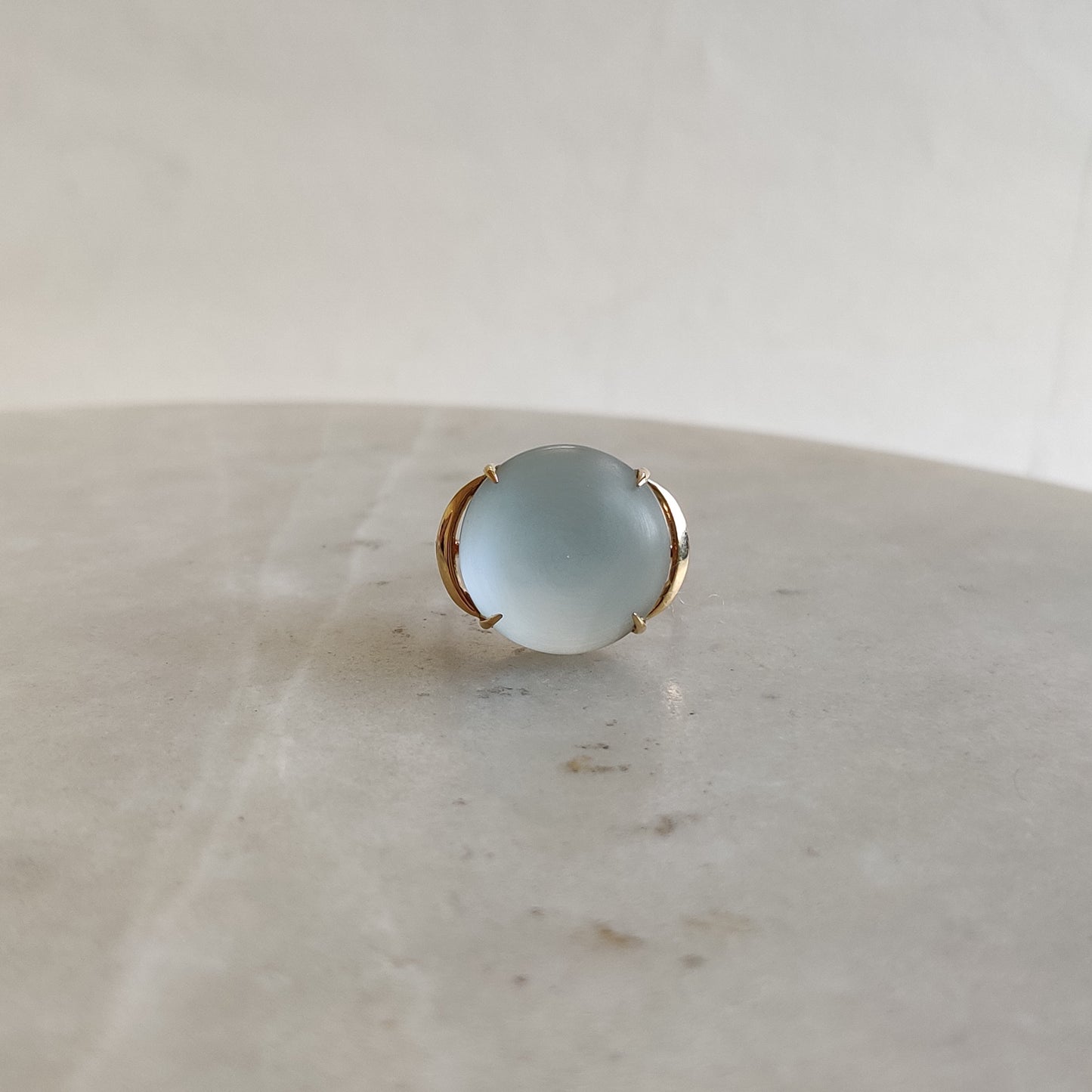 Natural Frosted Sky Blue Topaz Ring, 14K Solid Gold Ring, 14k Gold Sky Blue Topaz Ring, December Birthstone, Christmas Gift, Topaz Jewelry