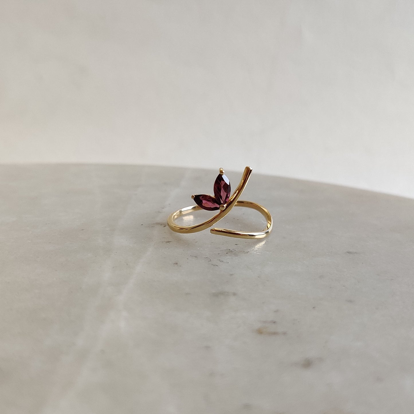 Natural Pink Tourmaline Ring, 14K Solid Yellow Gold Pink Tourmaline Ring, October Birthstone, Christmas Gift, Pink Tourmaline Jewelry