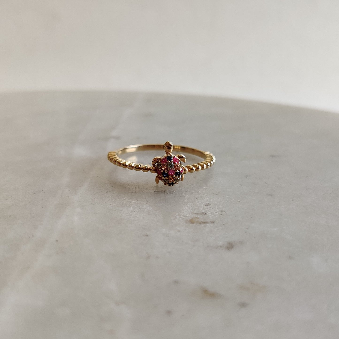 Natural Multi Sapphire Ring, 14K Solid Yellow Gold Ring, 14k Gold Multi Sapphire Ring, September Birthstone, Dainty Ring, Christmas Gift