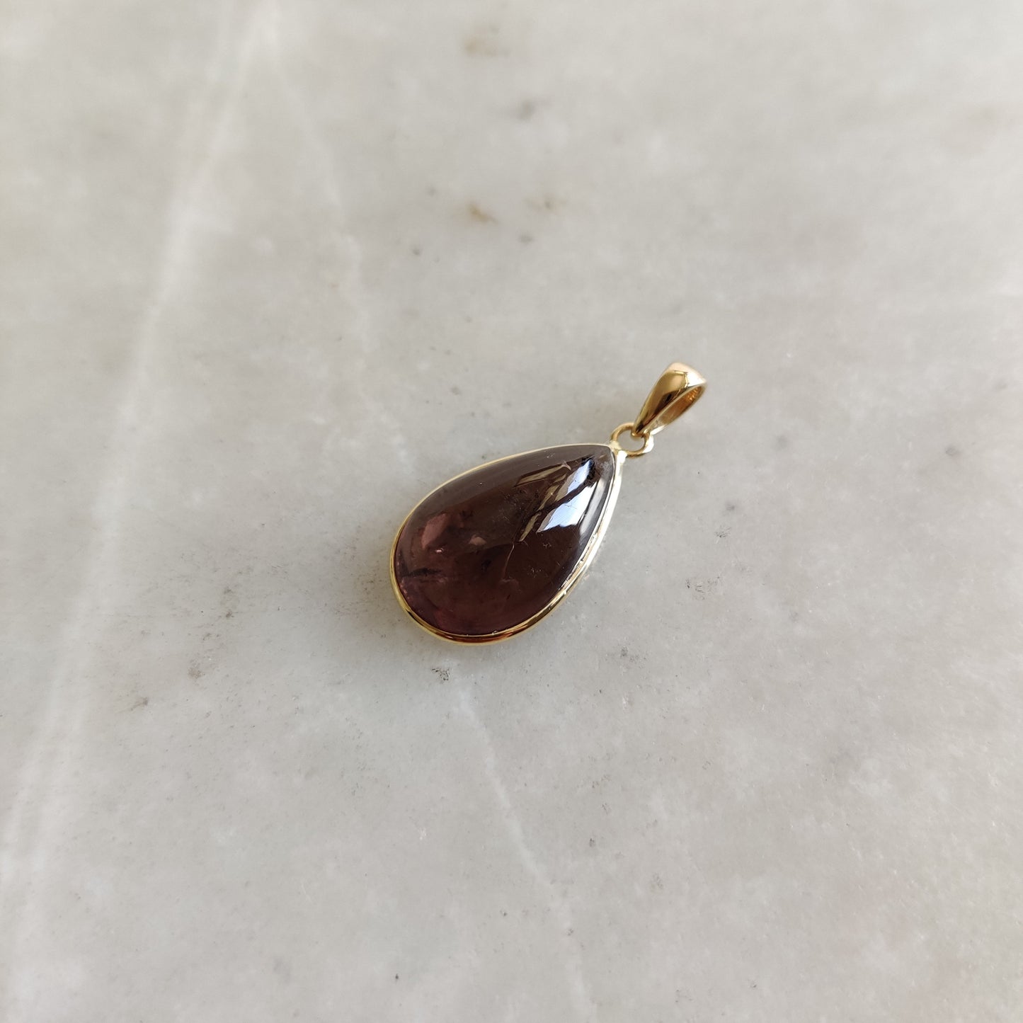 Natural Tourmaline Pendant, 14K Solid Yellow Gold Tourmaline Pendant, October Birthstone, Christmas Gift, Tourmaline Bezel Pendant