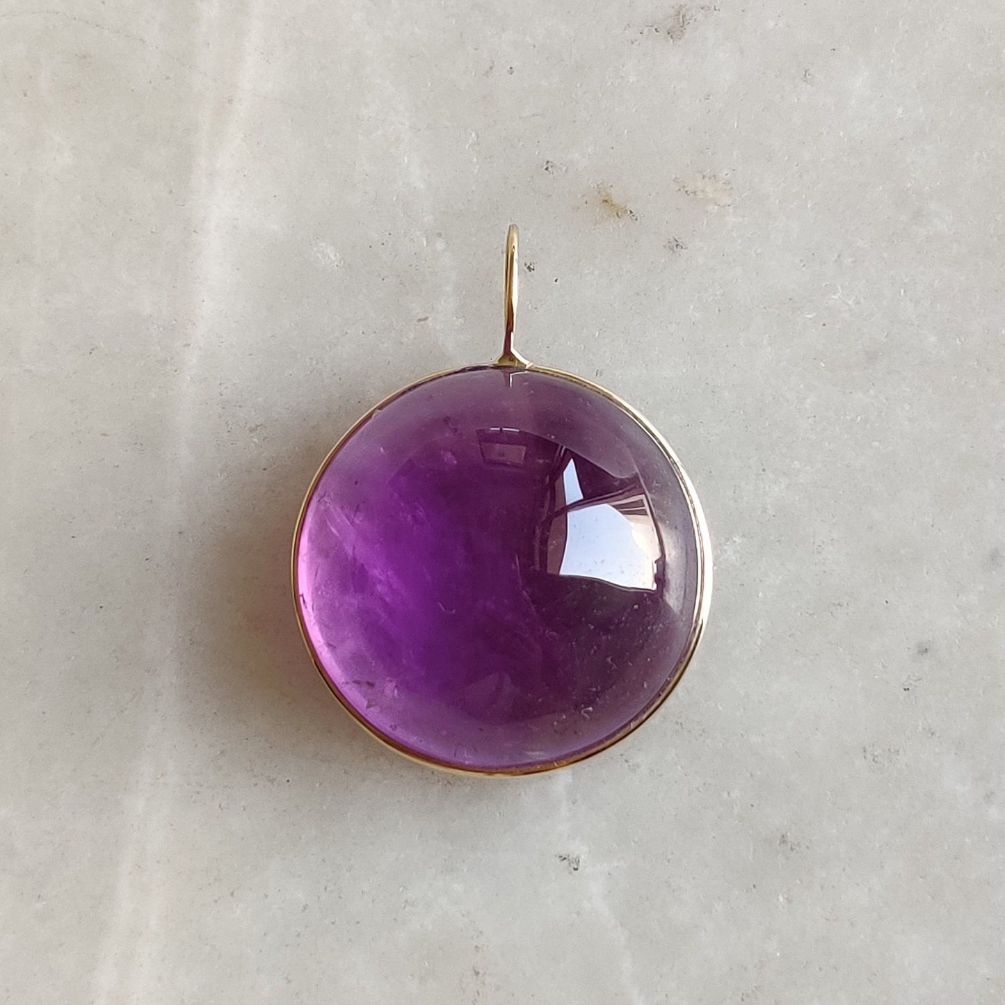 Natural Purple Amethyst Pendant, 14K Solid Gold Purple Amethyst Pendant, Solid Gold Pendant Necklace, February Birthstone, Birthday Gift