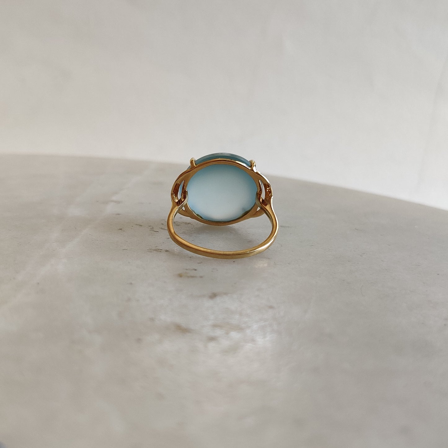 Natural Frosted Sky Blue Topaz Ring, 14K Solid Gold Ring, 14k Gold Sky Blue Topaz Ring, December Birthstone, Christmas Gift, Topaz Jewelry