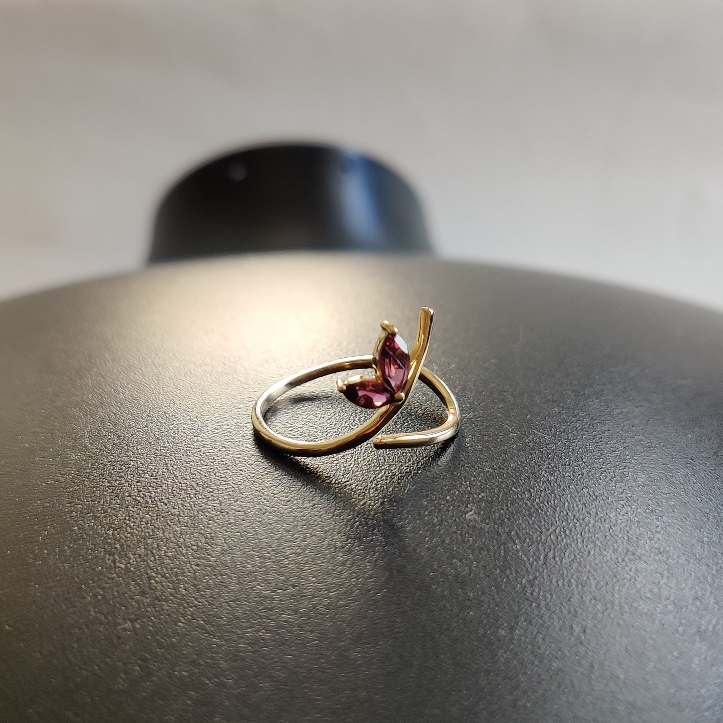 Natural Pink Tourmaline Ring, 14K Solid Yellow Gold Pink Tourmaline Ring, October Birthstone, Christmas Gift, Pink Tourmaline Jewelry