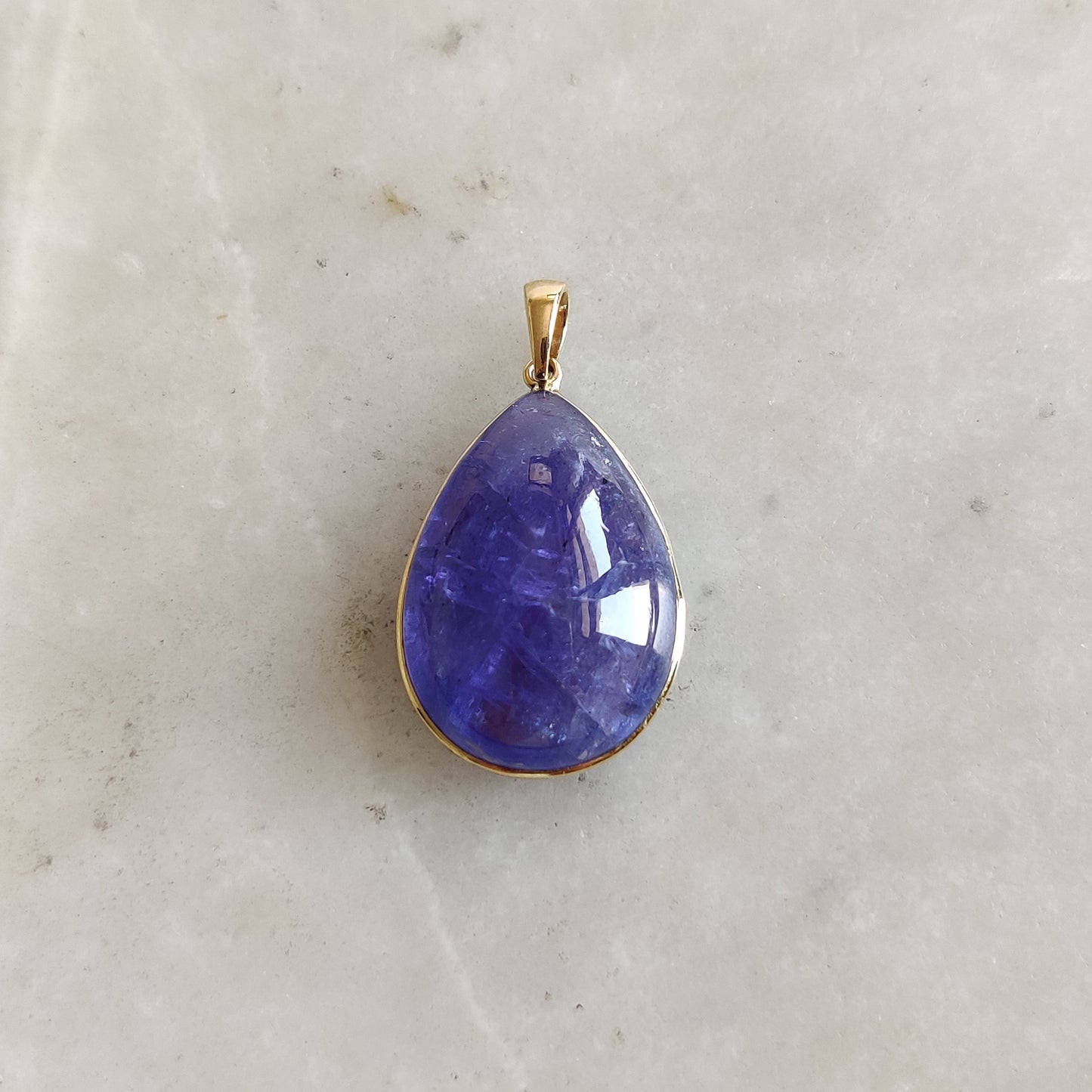 Natural Tanzanite Pendant, 14K Solid Gold Tanzanite Pendant, Yellow Gold Necklace Pendant, Tanzanite Jewelry, December Birthstone