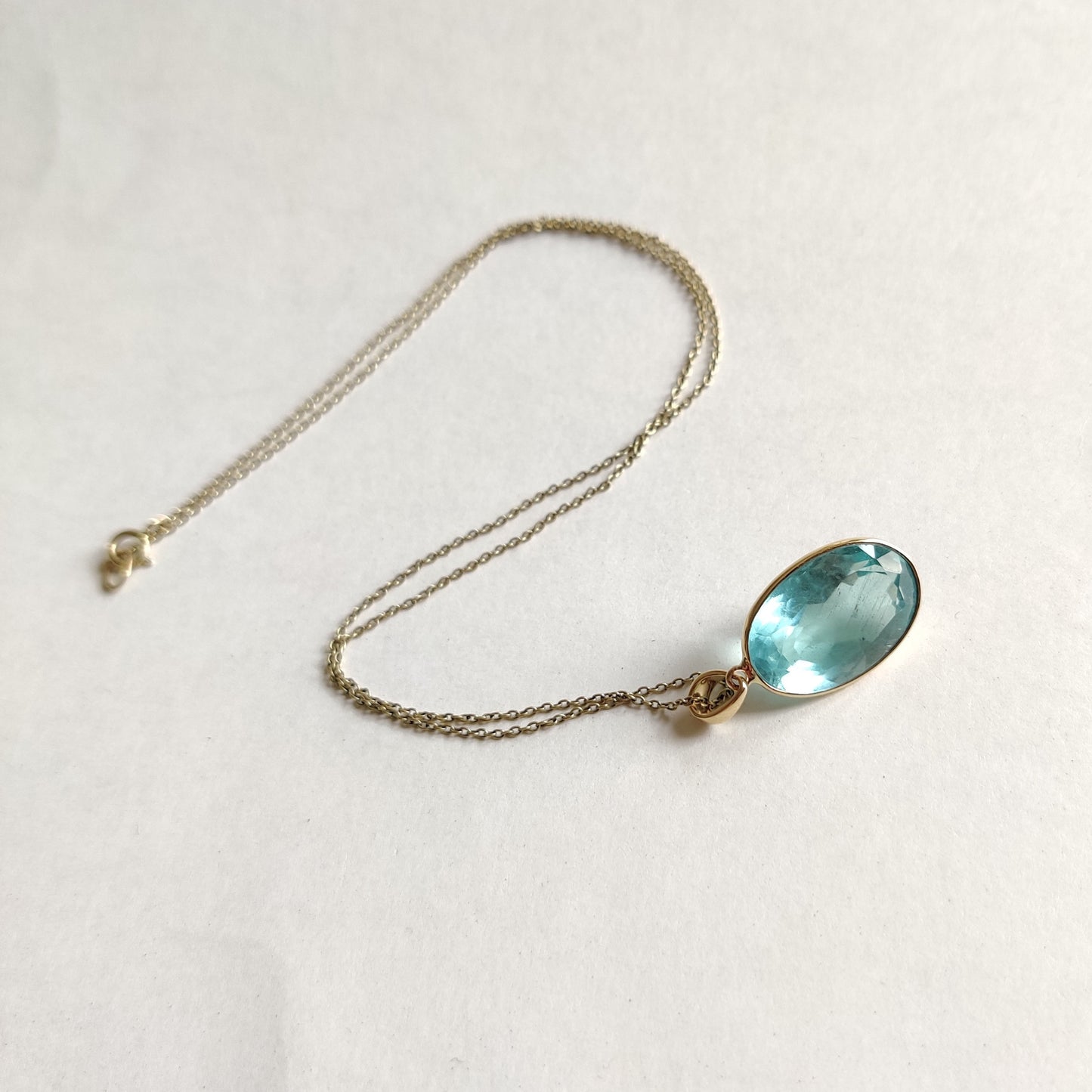 Natural Aquamarine Pendant, 14K Solid Gold Aquamarine Pendant, Solid Gold Pendant Necklace, March Birthstone, Bezel Pendant, Christmas Gift