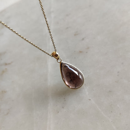 Natural Tourmaline Pendant, 14K Solid Yellow Gold Tourmaline Pendant, October Birthstone, Christmas Gift, Tourmaline Bezel Pendant