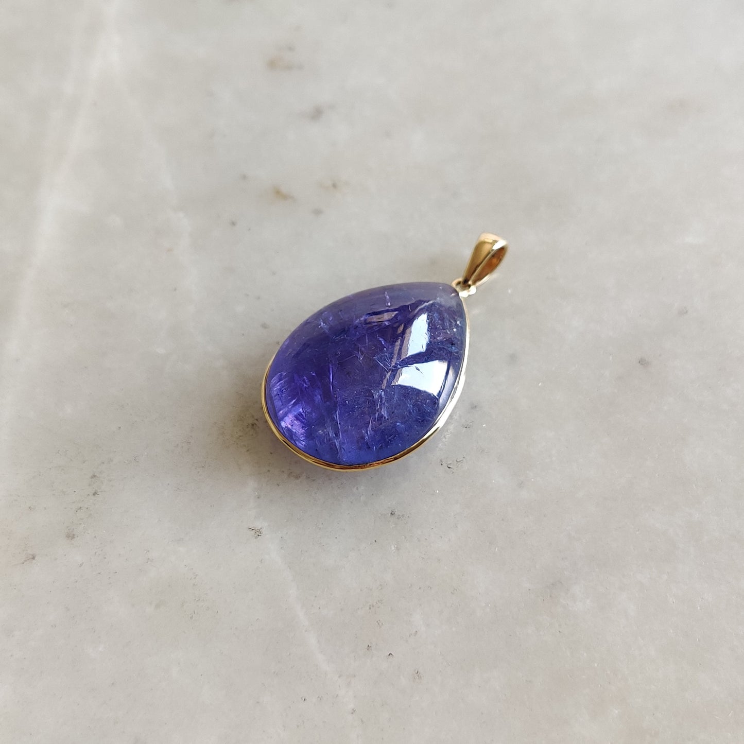 Natural Tanzanite Pendant, 14K Solid Gold Tanzanite Pendant, Yellow Gold Necklace Pendant, Tanzanite Jewelry, December Birthstone