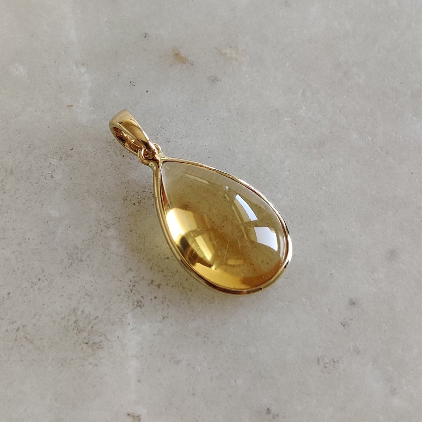 Natural Citrine Pendant, 14K Solid Yellow Gold Citrine Pendant, Pear Bezel Pendant, November Birthstone, Christmas Gift, Citrine Jewelry