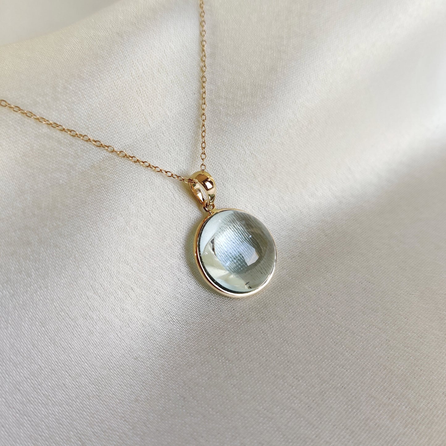 Natural Aquamarine Pendant, 14K Solid Gold Aquamarine Pendant, Solid Gold Pendant Necklace, March Birthstone, Bezel Pendant, Christmas Gift