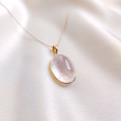 Natural Pink Morganite Pendant, 14K Solid Yellow Gold Morganite Pendant, November Birthstone Pendant, Morganite Jewelry, Birthday Present