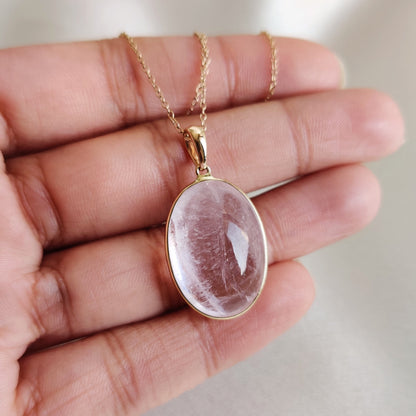 Natural Pink Morganite Pendant, 14K Solid Yellow Gold Morganite Pendant, November Birthstone Pendant, Morganite Jewelry, Birthday Present