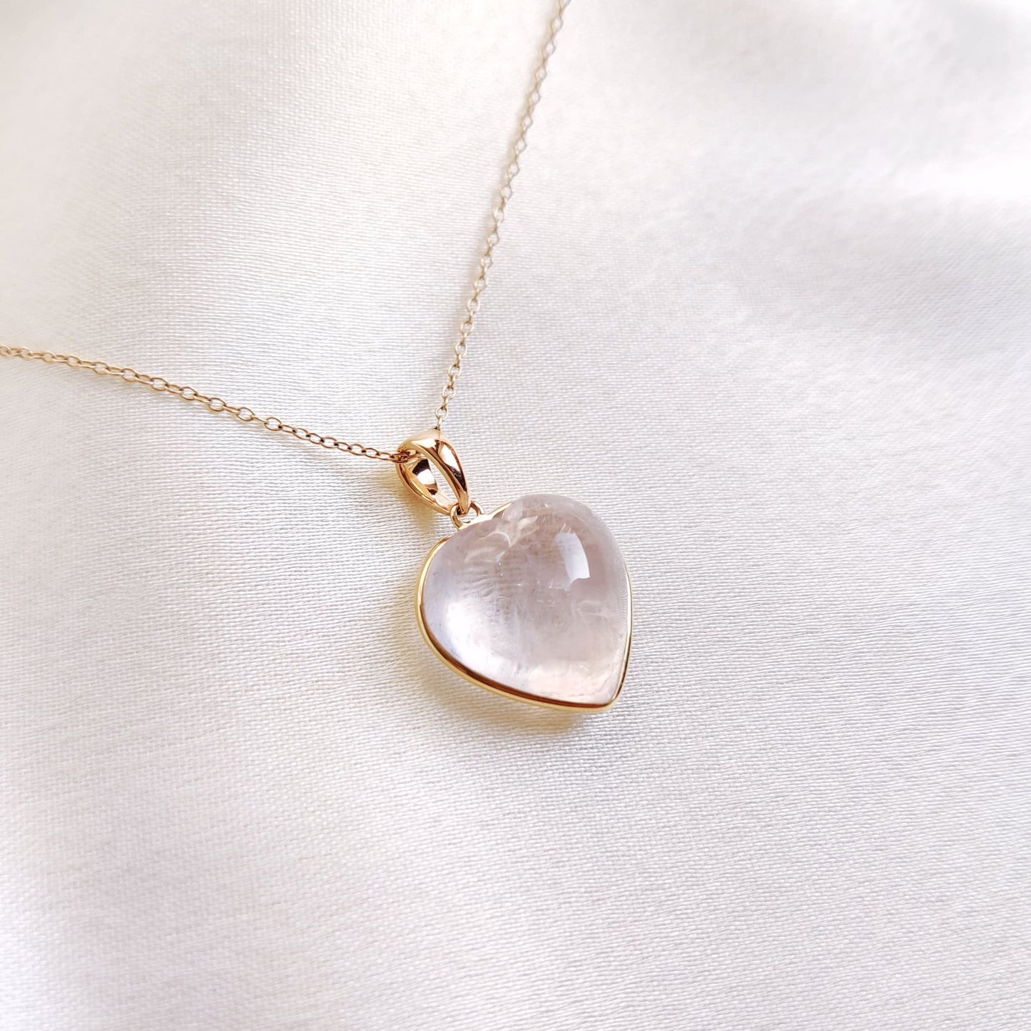 Natural Pink Morganite Heart Pendant, 14K Solid Yellow Gold Pendant, Heart Shape Morganite Pendant, November Birthstone, Valentines Day Gift