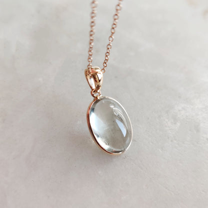 Natural Green Amethyst Pendant, 14K Solid Gold Amethyst Pendant, Solid Gold Pendant Necklace, February Birthstone Pendant, Amethyst Jewelry