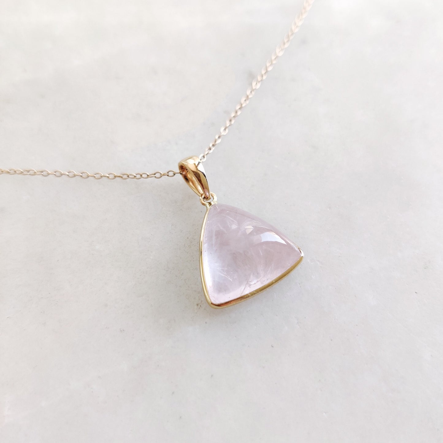 Natural Pink Morganite Pendant, 14K Solid Yellow Gold Pendant, November Birthstone Pendant, Morganite Jewelry, Valentine&#39;s Day Gift