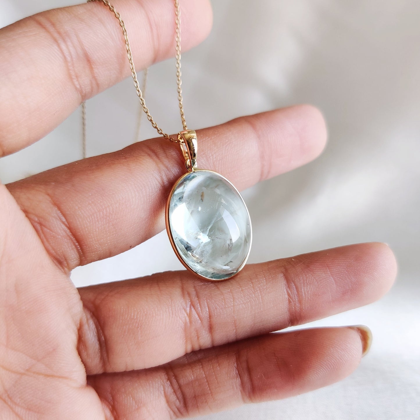 Natural Aquamarine Pendant, 14K Solid Gold Aquamarine Pendant, Solid Gold Pendant, March Birthstone, Christmas Gift, Aquamarine Jewelry