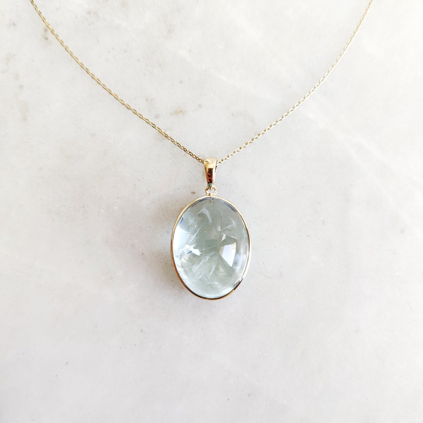 Natural Aquamarine Pendant, 14K Solid Gold Aquamarine Pendant, Solid Gold Pendant, March Birthstone, Christmas Gift, Aquamarine Jewelry