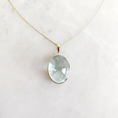 Natural Aquamarine Pendant, 14K Solid Gold Aquamarine Pendant, Solid Gold Pendant, March Birthstone, Christmas Gift, Aquamarine Jewelry