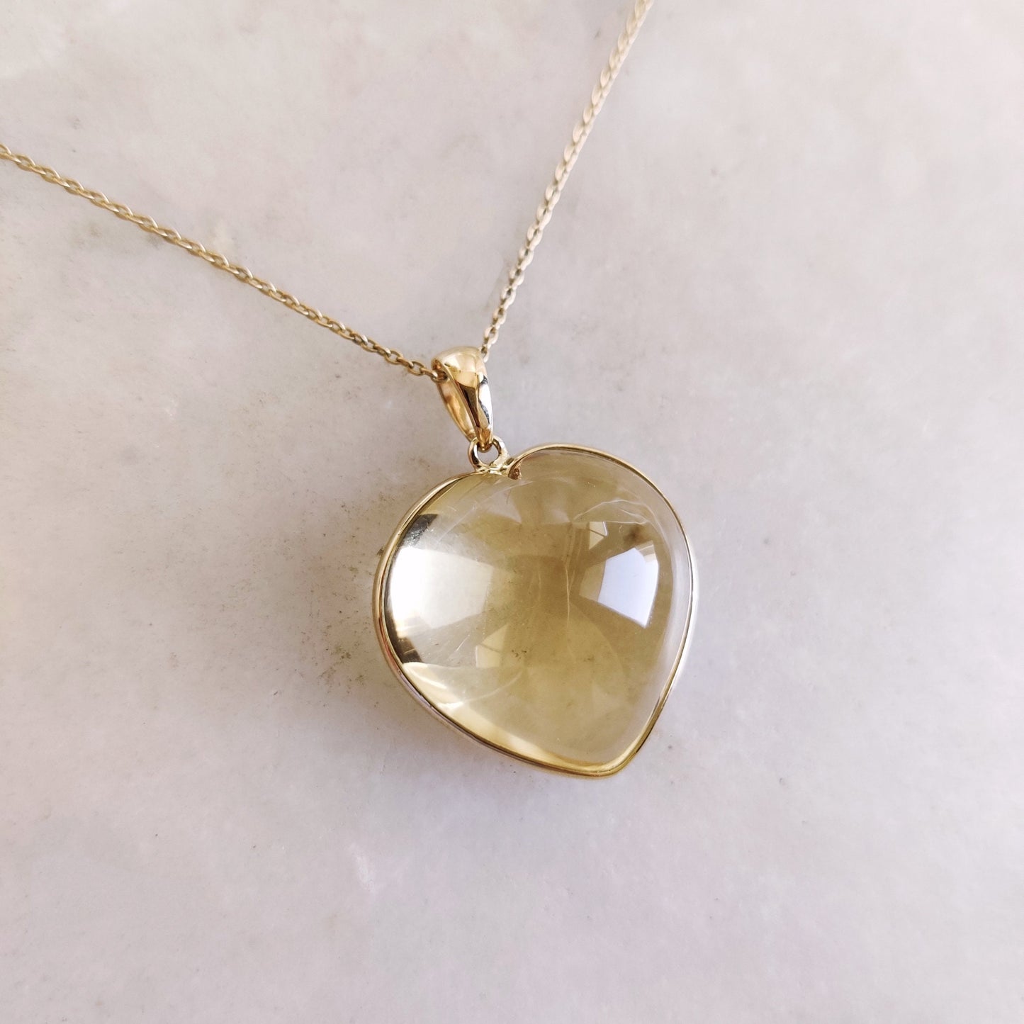 Natural Citrine Heart Pendant, 14K Solid Yellow Gold Citrine Pendant, November Birthstone Pendant, Gemstone Heart Pendant, Citrine Jewelry