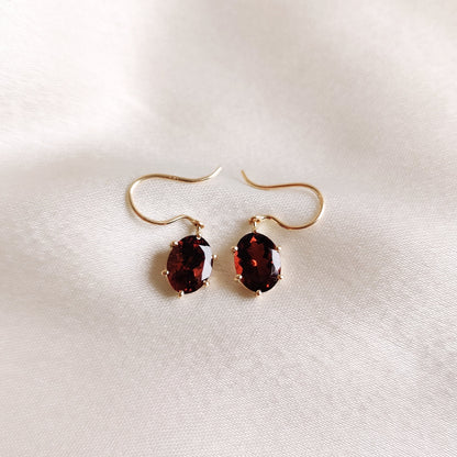 Natural Pink Tourmaline Earring, 14K Solid Gold Tourmaline Earrings, October Birthstone Earrings, Christmas Gift, Dainty Tourmaline Earrings