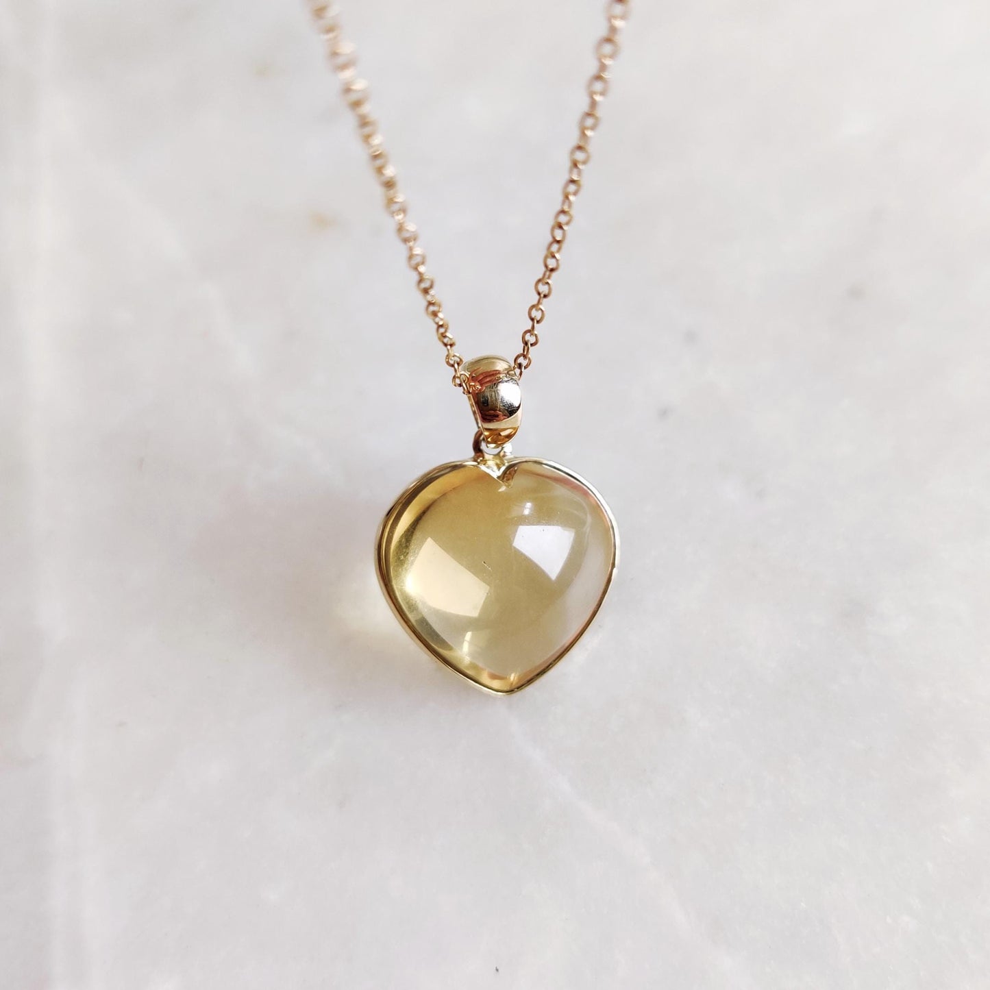 Natural Citrine Heart Pendant, 14K Solid Yellow Gold Citrine Pendant, November Birthstone Pendant, Gemstone Heart Pendant, Citrine Jewelry